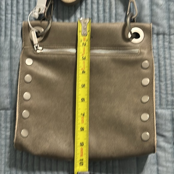 NWT Hammitt Tony Medium Pewter Brushed Silver Leather Crossbody Bag - Picture 10 of 12